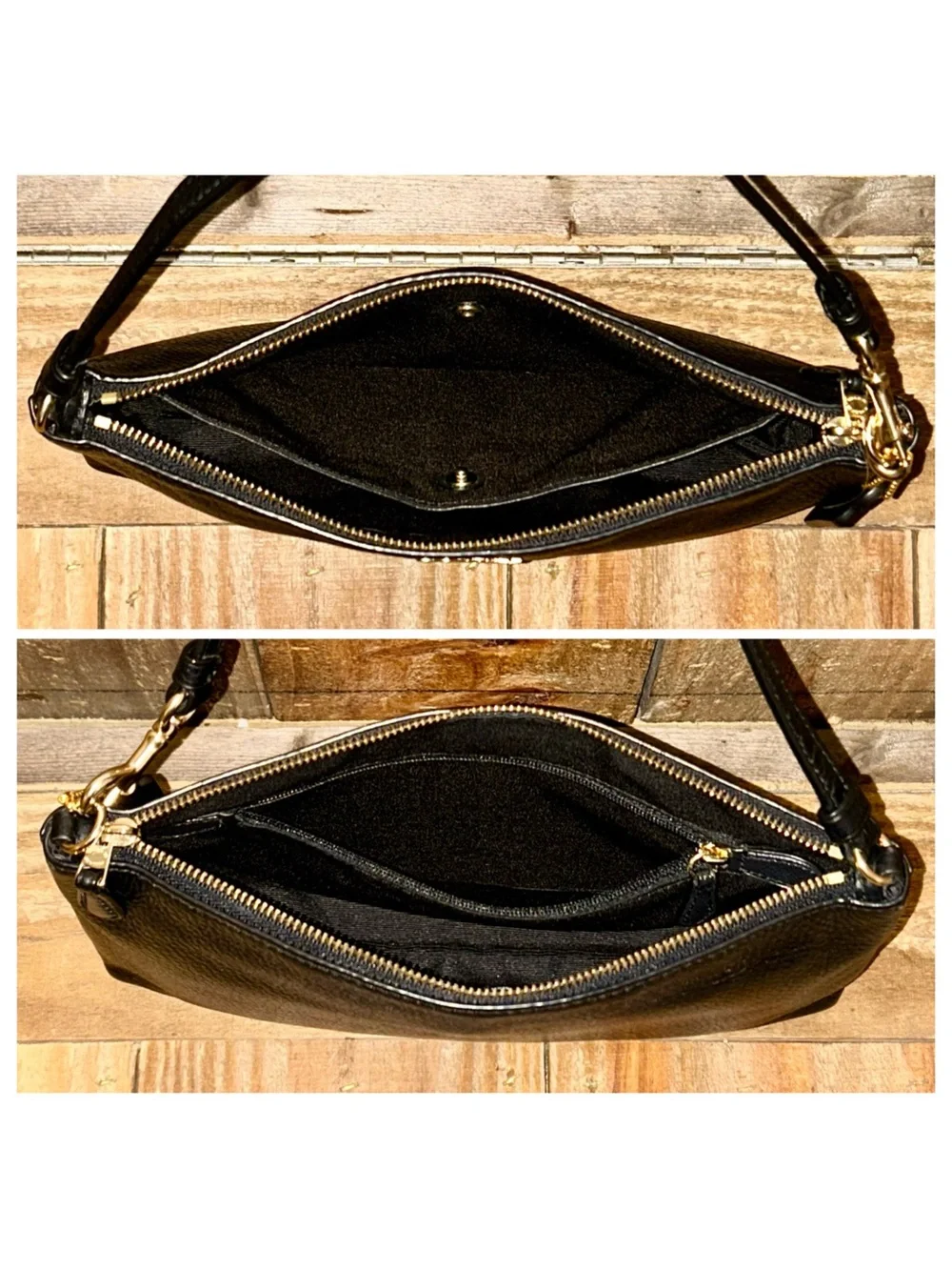 Coach. 4 Piece: Large Wristlet 25 with Free Eyeglasses, Bow Charm & Chain Strap. - Picture 12 of 16